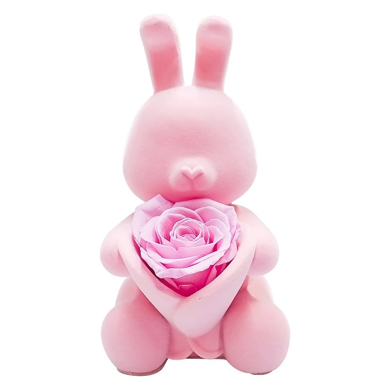 Wholesale Price 40cm height Foam Rose Bunny Girl Friend Rose Rabbit