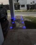 Driveway Wireless Solar Dock Light Round Led Outdoor Marker For Walkway 110*22.5