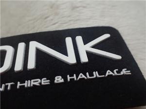 Wholesale Double - Color Silicone 3D Rubber Logo Patches Soft Black Microfiber Planted from china suppliers