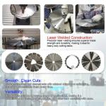 300 350 400 450 500 600 Mm Laser Welded Diamond Stone Cutting Disc Saw Blade For