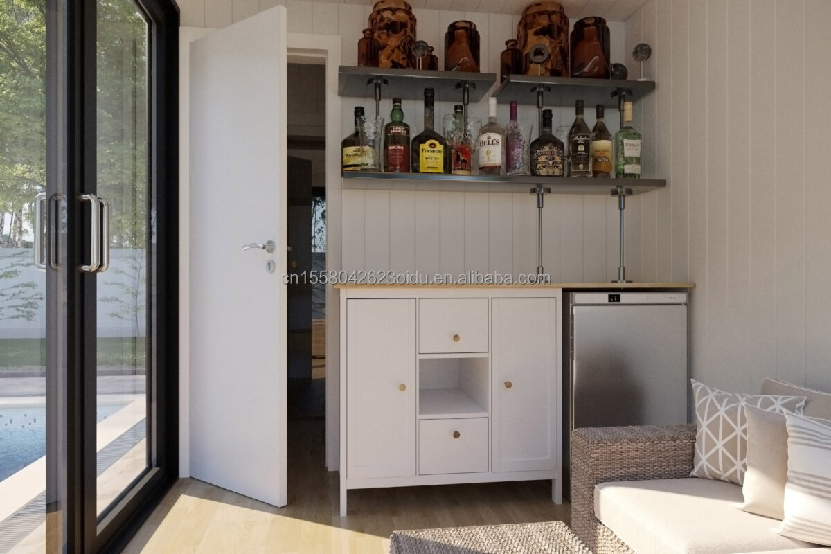 OEM 20ft Multi Functional Luxury Flat Pack Container House Home with 50/75/100mm Wave Sandwich Panel Wall