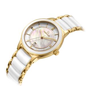 Wholesale MOP Dial Quartz Stainless Steel Watch 5ATM Waterproof Metal Premium from china suppliers