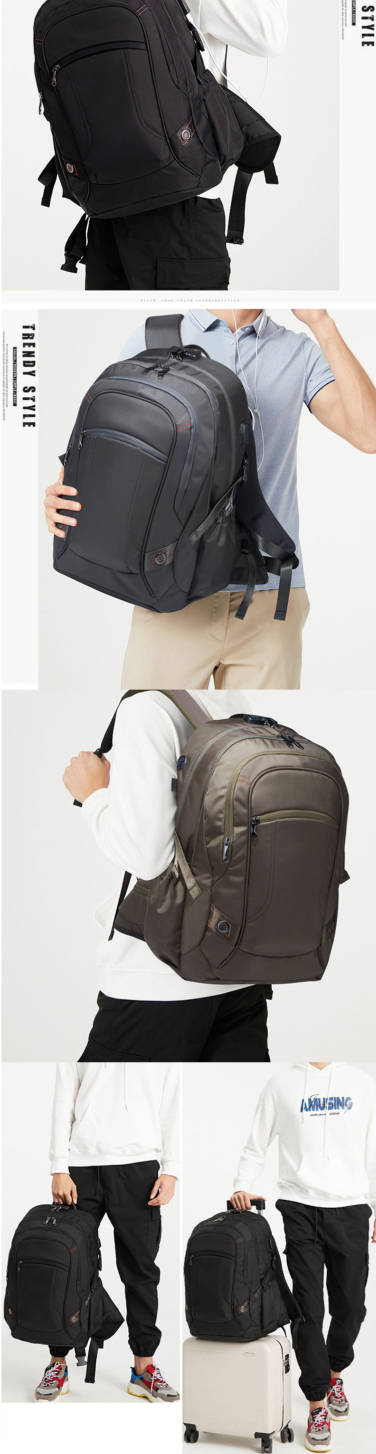 Unisex Travel Laptop Backpack With Usb Charging Port Custom Logo Sport Backpack