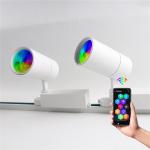 40W RGBW Magnetic Track Light , Magnetic Rail Cob Spotlight in Surface Mounted