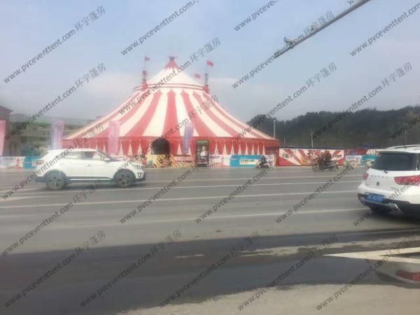 PVC Pagoda Canopy Red And White Roof Cover High Peak For Outdoor Event Trade