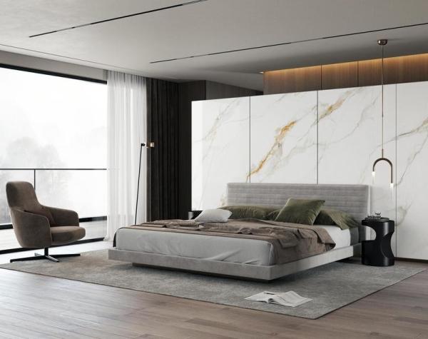 Wear-Resistant Polished Glazed Porcelain Tile Carrara Indoor Floor Decorative