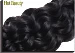 Black Virgin Human Hair Extensions / Americadyed Bleached Deep Wave Remy Hair