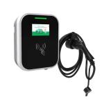 22KW Smart Wall Mount EV Charger with 2.8 Color Display and 5M Type 2 Cable