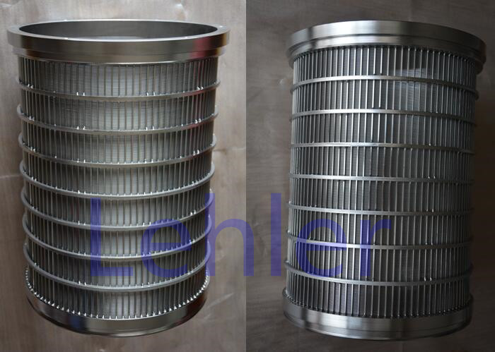 PSB-280 Wedge Wire Screen Cylinders , Water Filter Basket Outside To Inside Type