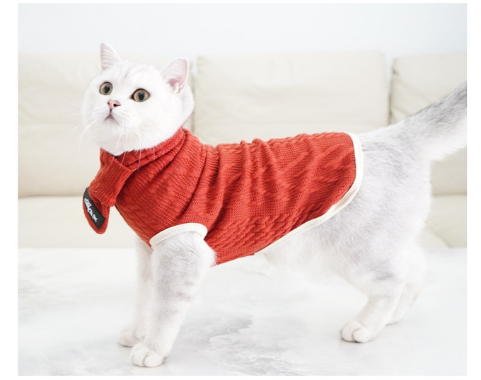 Pet Winter Polyester Neck Scarf Sweaters For Cats And Dogs