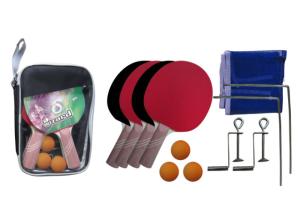 China Ping Pong Paddles Pimple In Rubber , Table Tennis Ball Simple Post Net With PVC Bag on sale