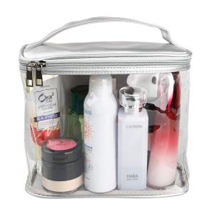 Wholesale Multi Use Waterproof Silver Leather PVC Cosmetic Toiletry Bag from china suppliers
