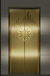 Gold Luxury Metal Door High Strength Corrosion Resistant Waterproof