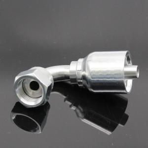 Wholesale Silver Color Stainless Steel BSP Hydraulic Fittings Female Orfs Swivel 45 Elbow from china suppliers