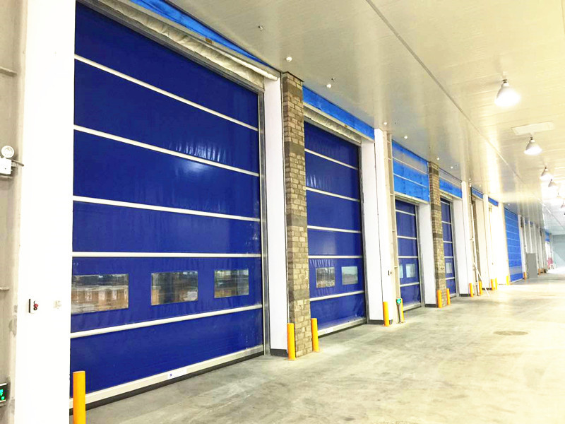 1.5mm PVC Window Industrial High Speed Door For Workshop , Galvanized Steel Frame