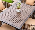 Outdoor Table And Chair Villa Courtyard Garden Leisure Terrace Plastic Wood