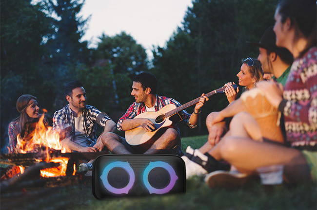 Abs Iron Bluetooth Outdoor Party Speaker With 7.4v 4500mah Battery Capacity