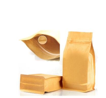 snack packaging customized different sizes kraft zipper bags with window gift paper bag