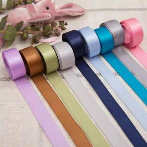 Wholesale Factory price polyester solid color single/double faced satin ribbon from china suppliers
