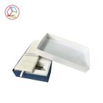Textured Art Paper White Jewelry Paper Gift Box Foldable
