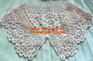 Wholesale Retro Fashion Cotton Crochet Lace Collar Gorgeous Flower Motif Neckline Faux Collar for Dr from china suppliers