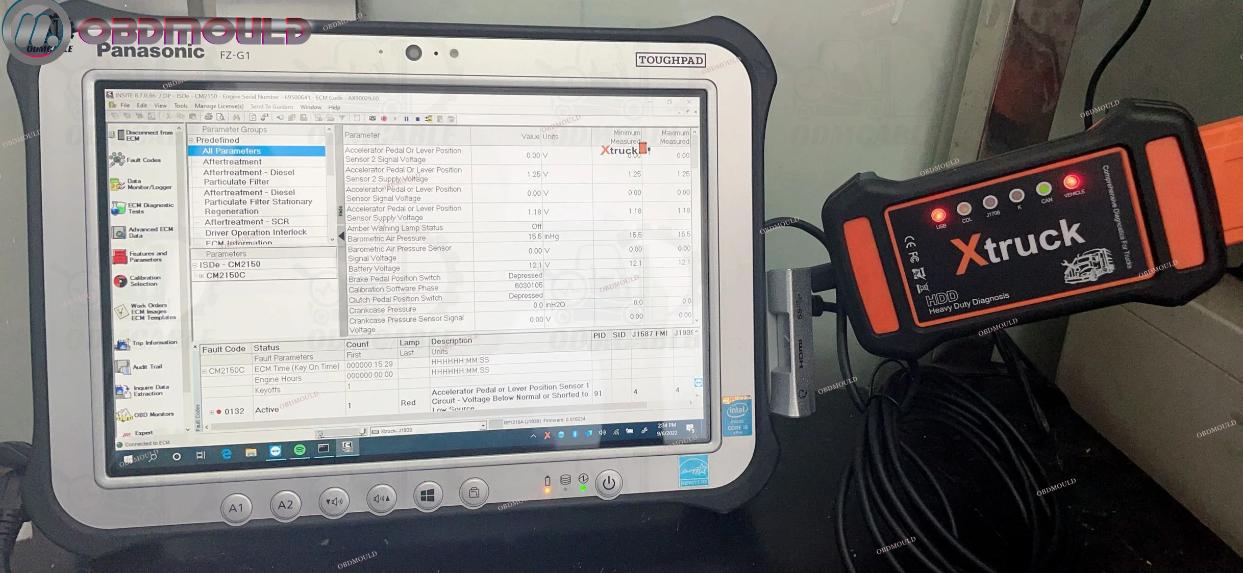 Multi-Brands XTRUCK Y009 Multiple brand construction machinery Truck scanner OBD diagnostic tool Vehicle scanner+FZ-G1