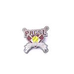 Lovely Personalized Sports Pins , Glitter Dye Black Metal Enamel Pin Badges