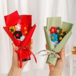 Knitted Pile Mini Bouquet Yarn Flowers Perfect Mother's Day Creative Gift