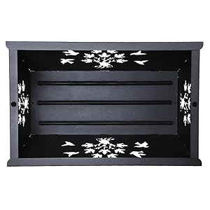 28 Inch Rectangle Cast Iron Fire Pit Frame Bracket for Garden Picnic Patio Relaxation