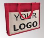 Burlap Tote Bags Bulk Laminated Interior Jute Tote Bag Full Gusset With Inner
