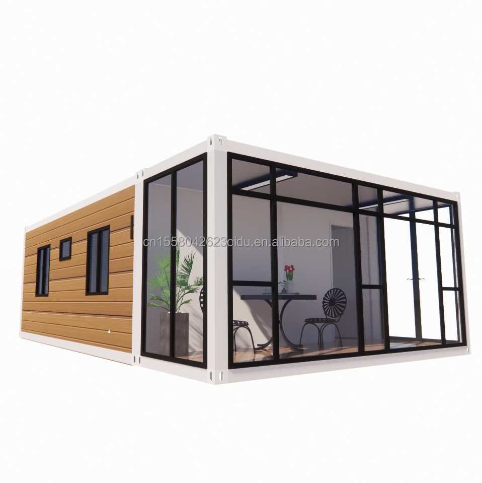 20ft Modern Expandable Container House for Carport Prefabricated Mobile Steel Sandwich Panel Material Hotel Restaurant Bar