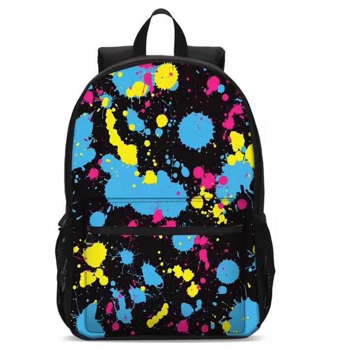Adjustable Straps Custom Printed Backpacks School Polyester Laptop Backpacks