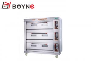 Wholesale Three Decks Commercial Gas Bread Ovens , Economic Gas Power Commercial Bread Baking Oven from china suppliers