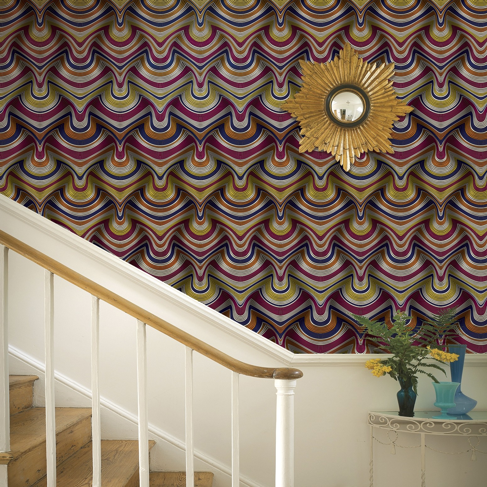 3D Effect Vinyl Coated Wallpaper Designs For Living Room Eco - Friendly