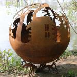 Outdoor Fire Bowls 800mm Diameter Outdoor Extra Large Fire Bowl - Versatile Wood