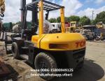 Yellow Tcm FD70Z8 Used Diesel Forklift Truck 7 Ton Rated Loading Capacity