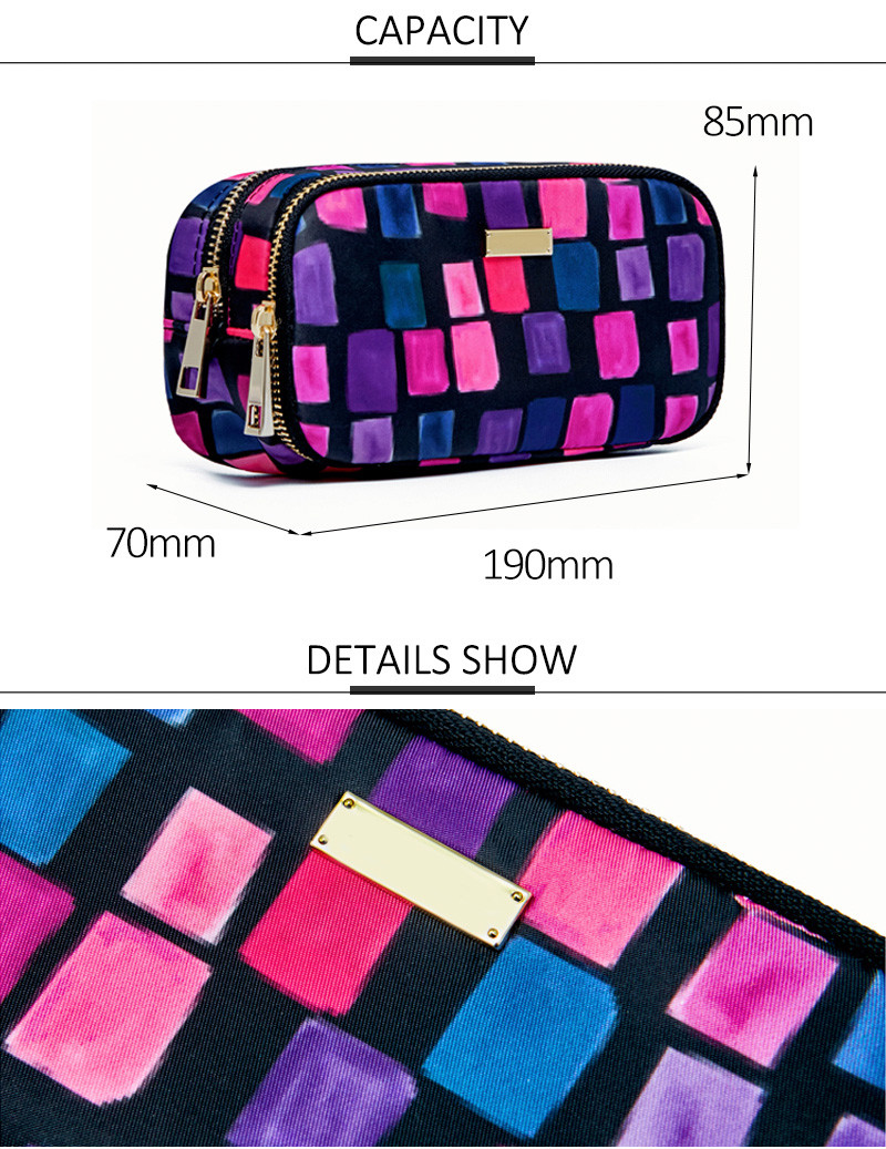 Custom Women Travel L19*D7*H8.5Cm Polyester Toiletry Bag