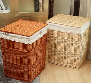 Wholesale Rattan Wicker Willow Baby Toys Dirty Clothes Storage Laundry Basket ECO Friendly Fashion Baskets Decorations Furniture from china suppliers