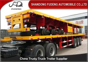 Wholesale Heavy duty suspension 40ft flatbed container trailers carry 40Tons Containers from china suppliers