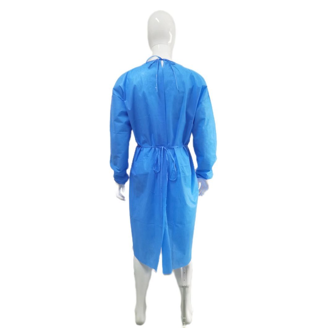 SMS Nonwoven Fabric Visit Gown Waterproof Anti-Static Disposable Isolation Gown