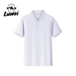 Business Casual Short Sleeve Polo Shirts Embroidered Anti Wrinkle