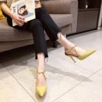 YTH001 Baotou Women'S Sandals Pointed Toe Fashion Buckle Strap Ladies Stiletto