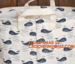 Organize Storage Natural Canvas Clothes Basket, Cute Round Canvas Bathroom
