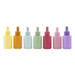 Customzied 20ml 30ml & 50ml Flat Shoulder Glass Essential Oil Bottle With