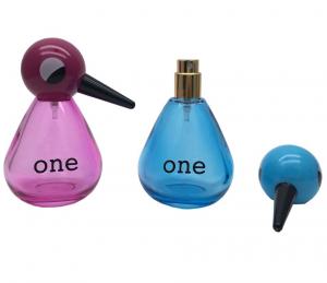 China Refillable Empty Glass Perfume Bottle 30ml 50ml  Bird Shape Perfume Spray Atomizer Bottles on sale