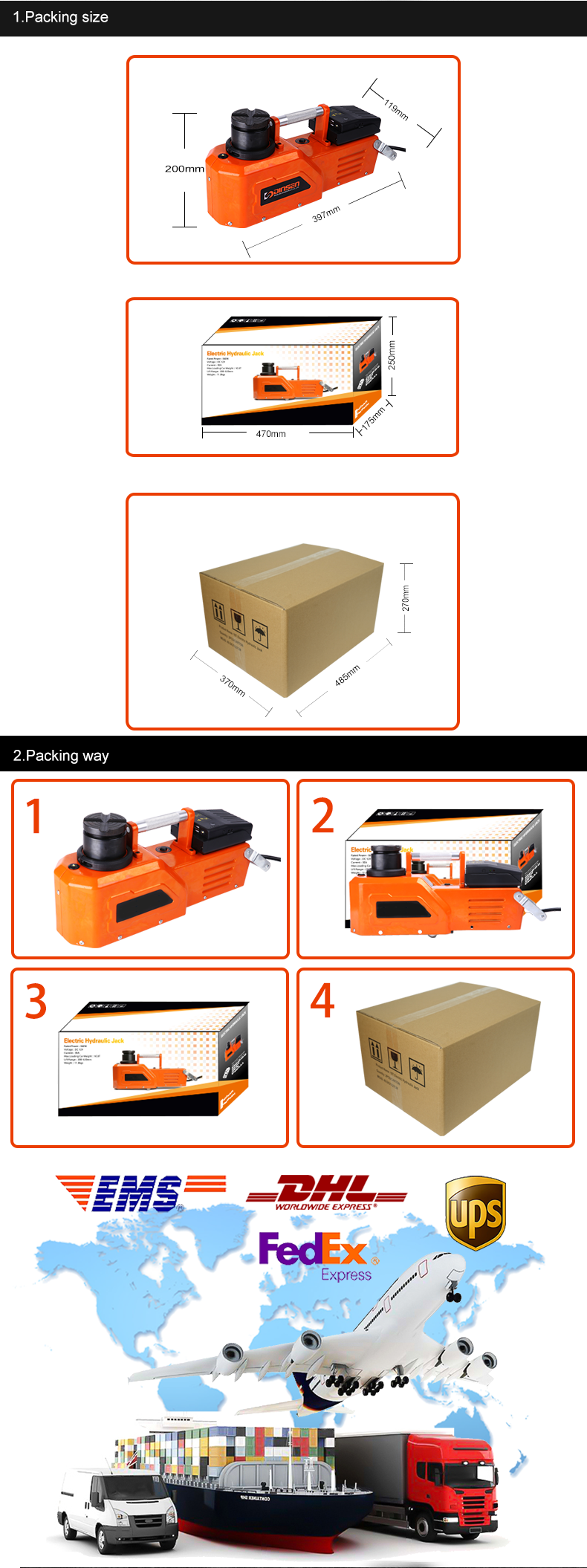 Lithium Battery 15 Ton Hydraulic Jack , Hydraulic Portable Jack RoHS Approved