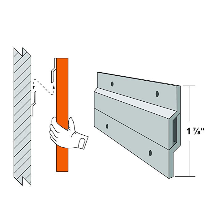 Sturdy 2'' Interlocking French Cleats Stamping Process for Hanging Mirrors and Panels
