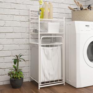 Wholesale White Anti Corrosion H105cm Steel Laundry Basket from china suppliers