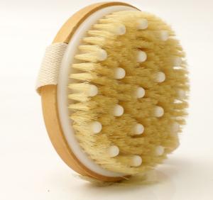 Wholesale Natural Bristles Cellulite Exfoliating Body Smoother Dry Skin Bath Brush from china suppliers