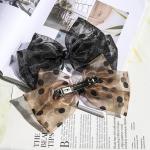 Women'S Decorative Hair Clips Barrettes Korean Style Big Bow Flower Fabric
